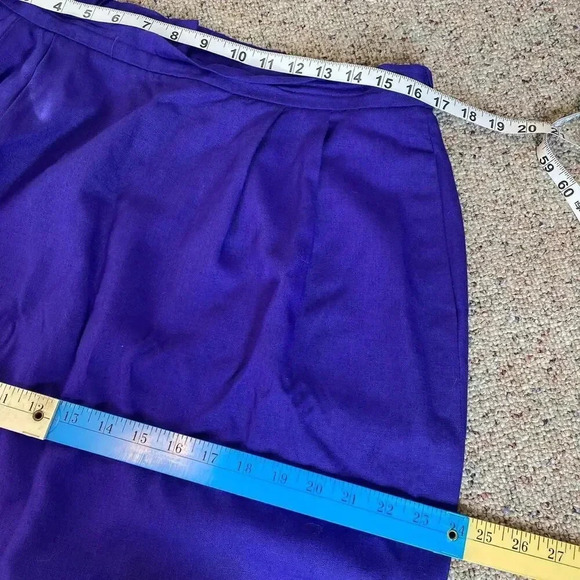 Vintage Galleria Sport Linen Blend Purple Pencil Skirt Women Plus Size 18 Pocket - Picture 2 of 9